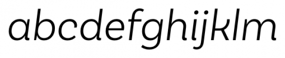 Basic Sans Light Italic Font LOWERCASE