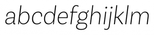 Basic Sans Narrow Alt Extra Light Italic Font LOWERCASE