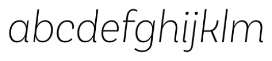 Basic Sans Narrow Extra Light Italic Font LOWERCASE