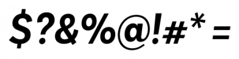 Basic Sans Narrow Semi Bold Italic Font OTHER CHARS