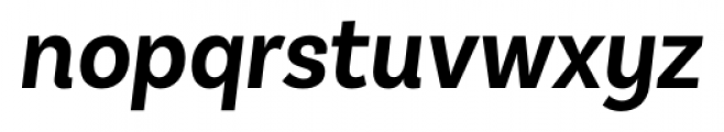 Basic Sans Narrow Semi Bold Italic Font LOWERCASE