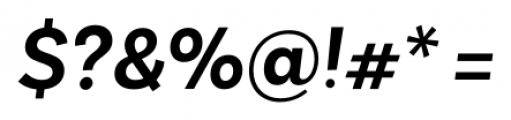 Basic Sans Semi Bold Italic Font OTHER CHARS