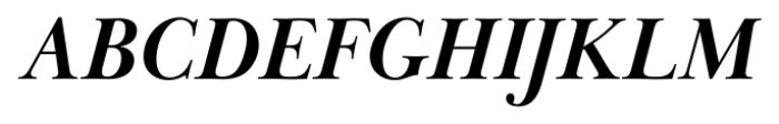 Baskerville Display PT Bold Italic Font UPPERCASE