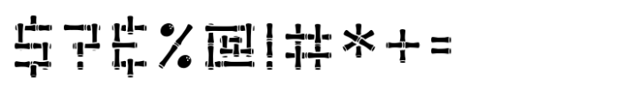 BAMBOO Regular Fill Font OTHER CHARS