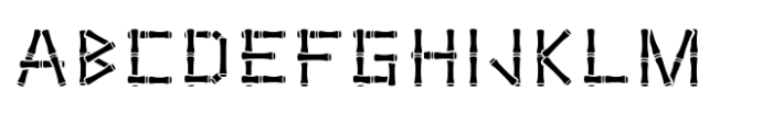 BAMBOO Regular Fill Font UPPERCASE