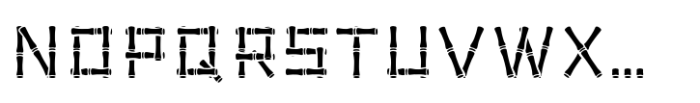 BAMBOO Regular Fill Font UPPERCASE