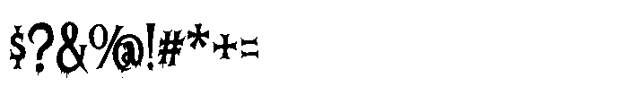 Babadook AOE Font OTHER CHARS