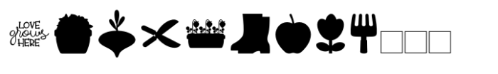Baby Bug  Garden Color Dingbat Font LOWERCASE