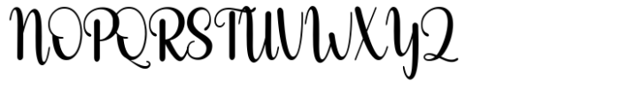 Babyish Script Font UPPERCASE