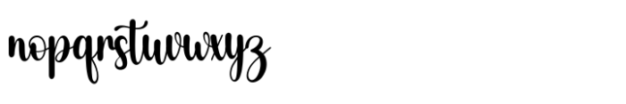 Babyish Script Font LOWERCASE