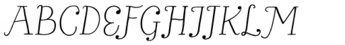 Bach Extra Light Italic Font UPPERCASE