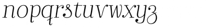 Bach Light Italic Font LOWERCASE