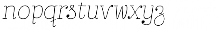 Bach Thin Italic Font LOWERCASE