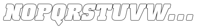 Bachote Italic Outline Font UPPERCASE