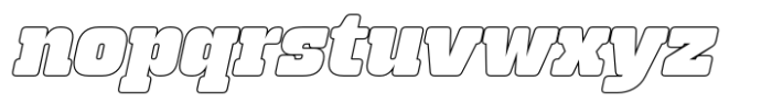 Bachote Italic Outline Font LOWERCASE