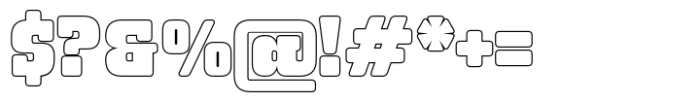 Bachote Outline Font OTHER CHARS