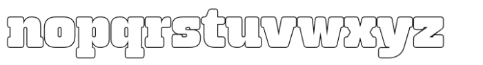Bachote Outline Font LOWERCASE