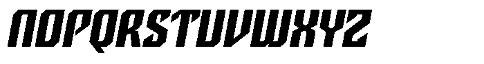 Back Italic Font UPPERCASE