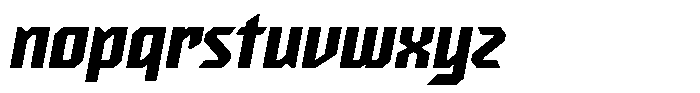 Back Italic Font LOWERCASE
