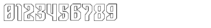 Back Outline Font OTHER CHARS