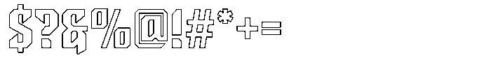 Back Outline Font OTHER CHARS