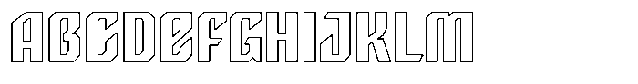 Back Outline Font UPPERCASE
