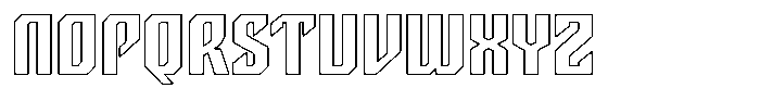 Back Outline Font UPPERCASE