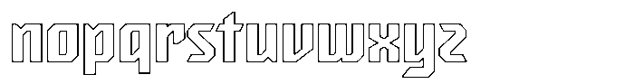 Back Outline Font LOWERCASE