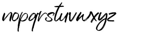 Backhand Font LOWERCASE