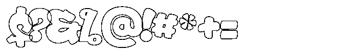 Backlane Outline Thin Font OTHER CHARS