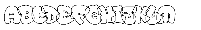 Backlane Outline Thin Font UPPERCASE