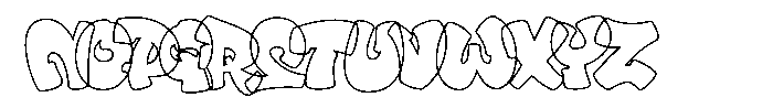 Backlane Outline Thin Font UPPERCASE