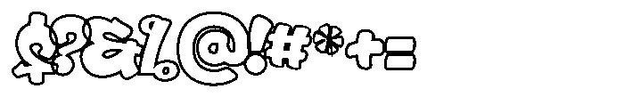 Backlane Outline Font OTHER CHARS
