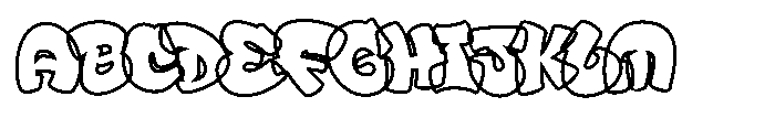 Backlane Outline Font UPPERCASE
