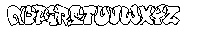 Backlane Outline Font UPPERCASE