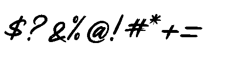 Backline Marker Regular Font OTHER CHARS