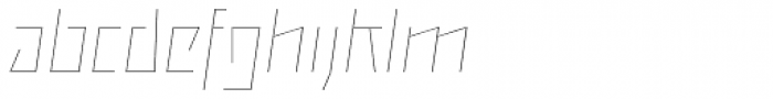 Backstein Hairline Italic Font LOWERCASE