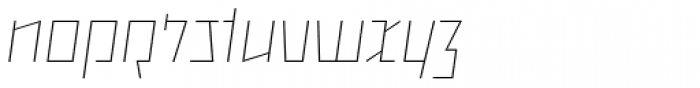 Backstein Thin Italic Font LOWERCASE