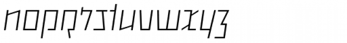 Backstein UltraLight Italic Font LOWERCASE