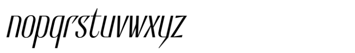 Bactaviya Extra Light Italic Font LOWERCASE
