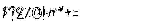Bad Hours Font OTHER CHARS