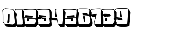 Badge Robo 3d Display Graffiti Shadow Font OTHER CHARS