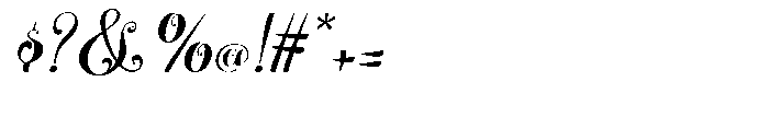 Badhong Italic Font OTHER CHARS