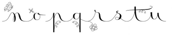 Badinerie Flowers Font LOWERCASE