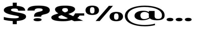 Badnick Ultra Expanded Bold Font OTHER CHARS