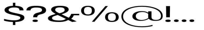Badnick Ultra Expanded Medium Font OTHER CHARS