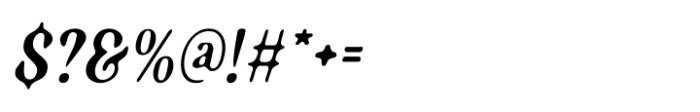 Badoney Blur Italic Font OTHER CHARS