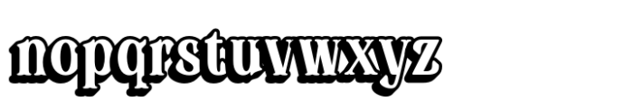 Badoney Extrude Left Font LOWERCASE