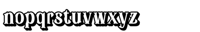 Badoney Extrude Right Font LOWERCASE