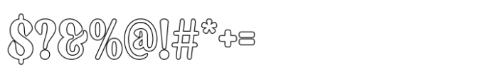 Badoney Outline Font OTHER CHARS